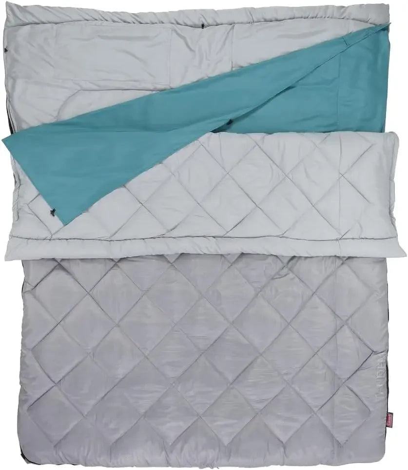 XL Sleeping Bag with Big & Tall Design, 2 Sleeping Bags When Zipped Apart.