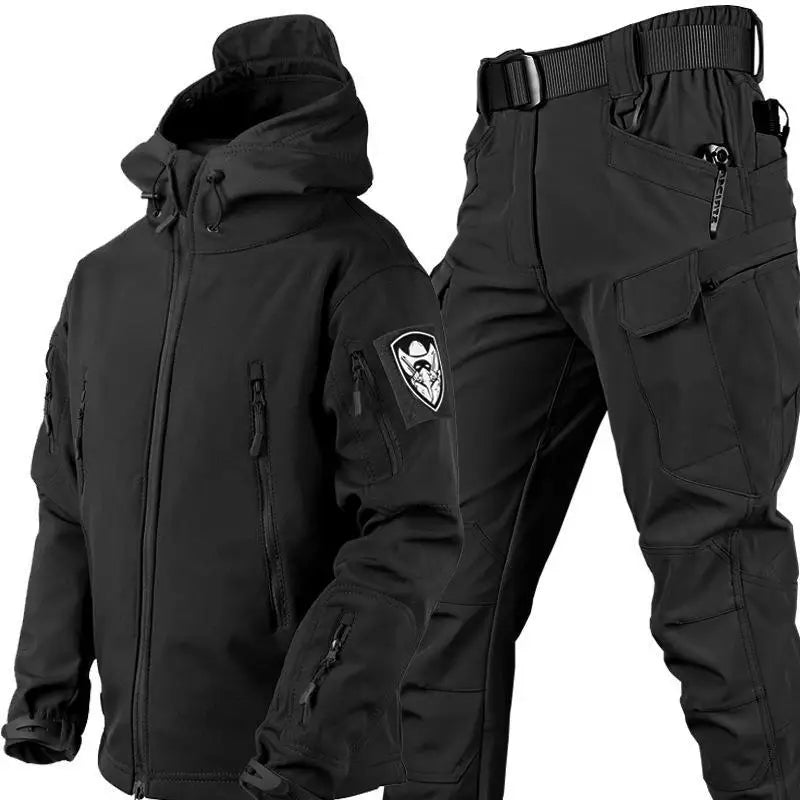 Men and Women Outdoor Shark Skin Jackets and Pants Set.