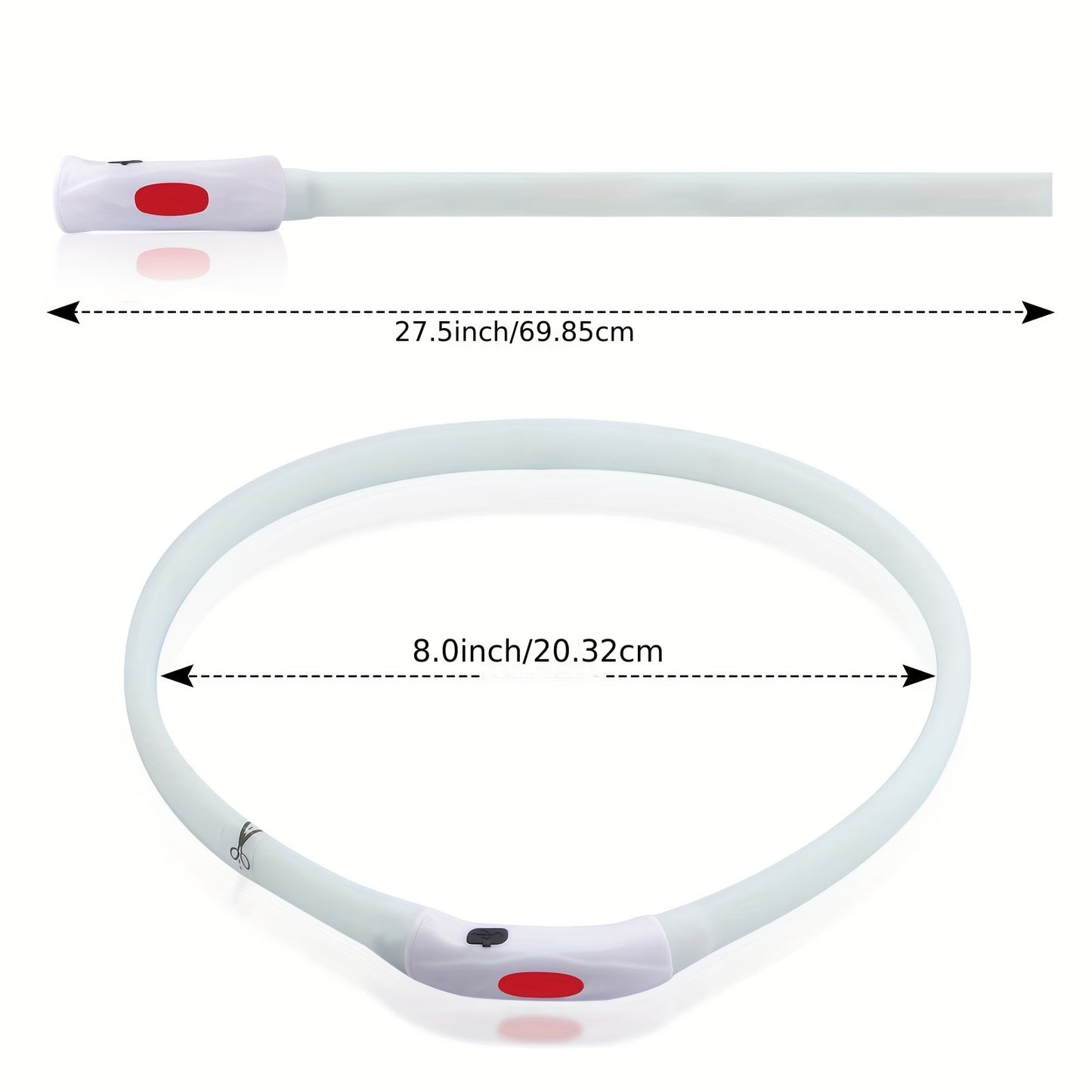 LED Cat Dog Collar, USB Rechargeable Flash Dog Necklace Light, Pet Safety Collar Makes Your Beloved Dogs Be Seen At Night