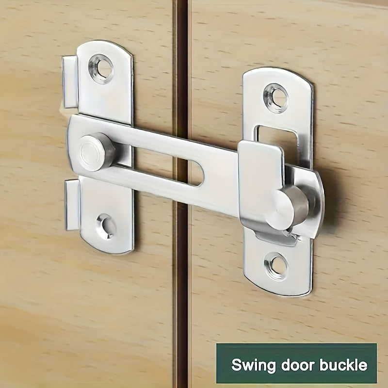 Silvery Stainless Steel Door Lock Protector - Industrial Grade, Strong and Durable