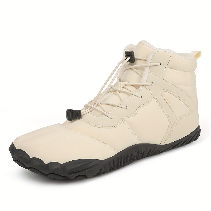 Women's winter fleece-lined snow boots by Alpine Outdoor Supplies with waterproof design, rugged rubber sole, and non-slip grip.