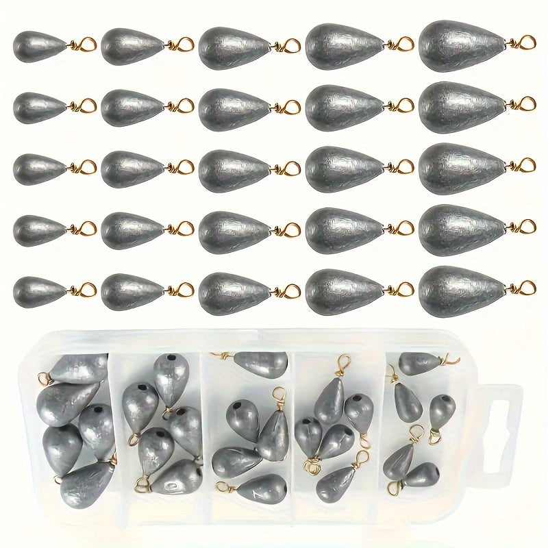 25in a box, lead sinkers