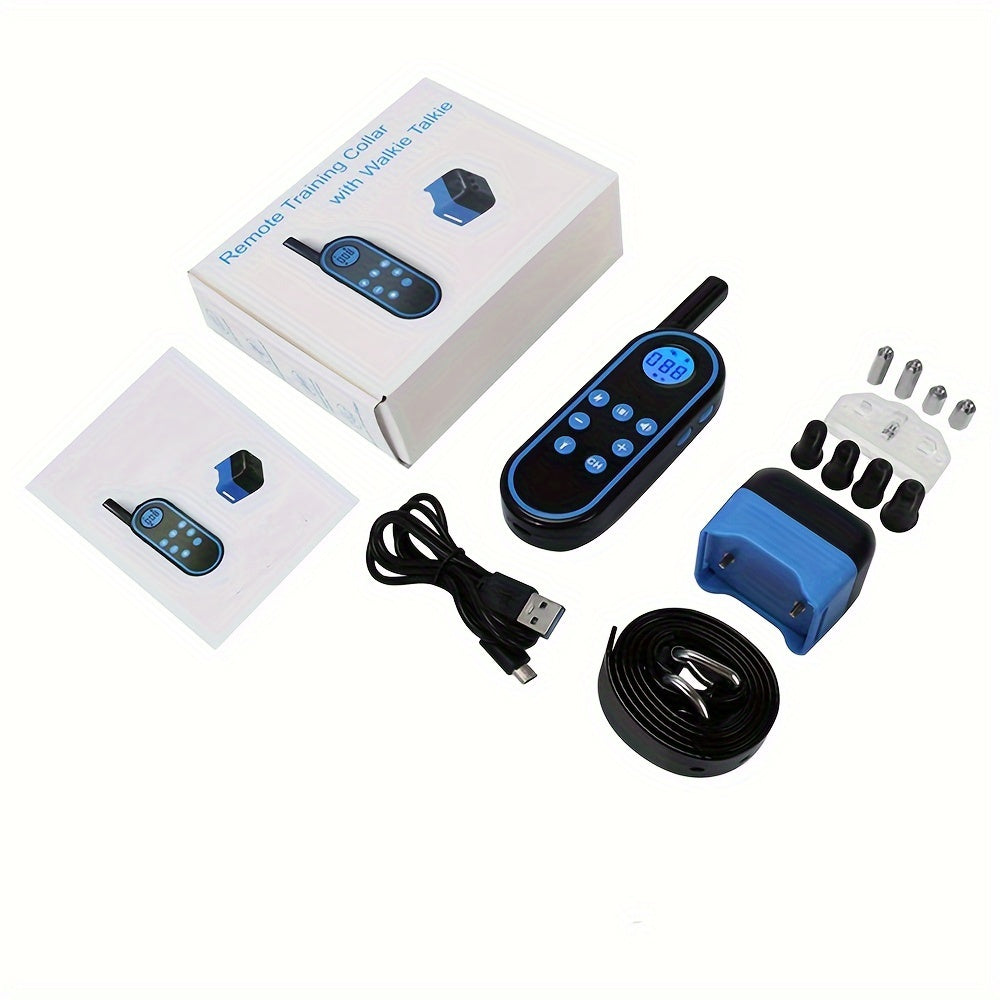 Remote Control Intercom Dog Training Collar with Voice Call Function, Adjustable Cotton Material, Electric Shock Training Device for Dogs,