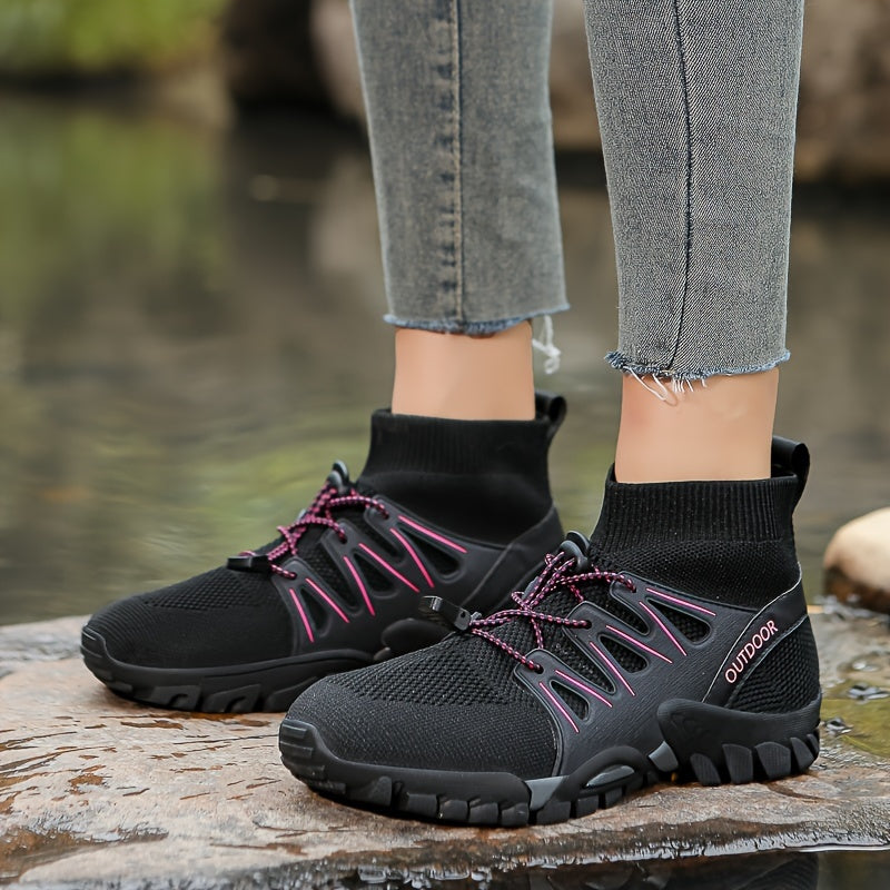 Women's Fashion Hiking Boots - Breathable, Lightweight, Durable, Non-Slip, Ankle-High, Comfortable Outdoor Boots
