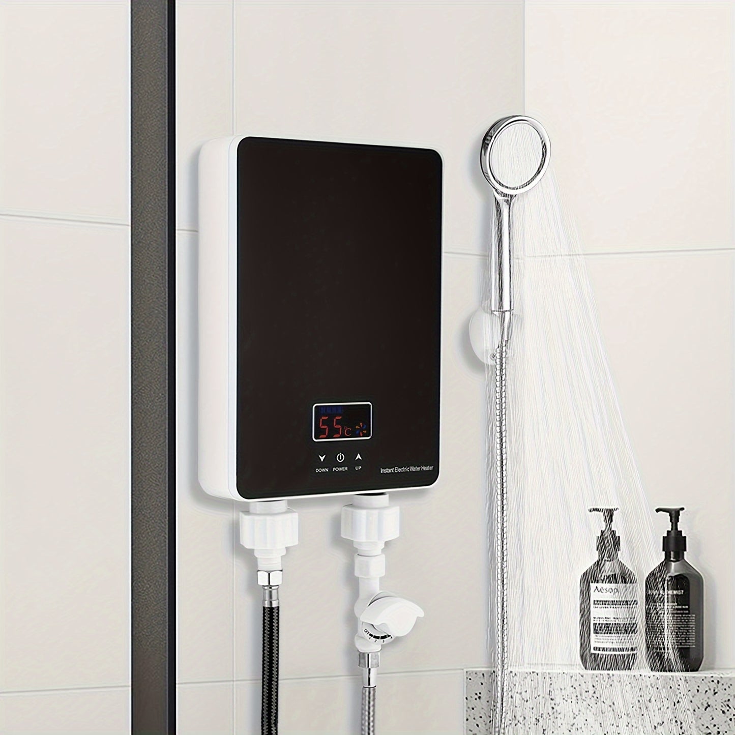 6000W Tankless Water Heater Electric Water Heater For Bathroom With Shower Head