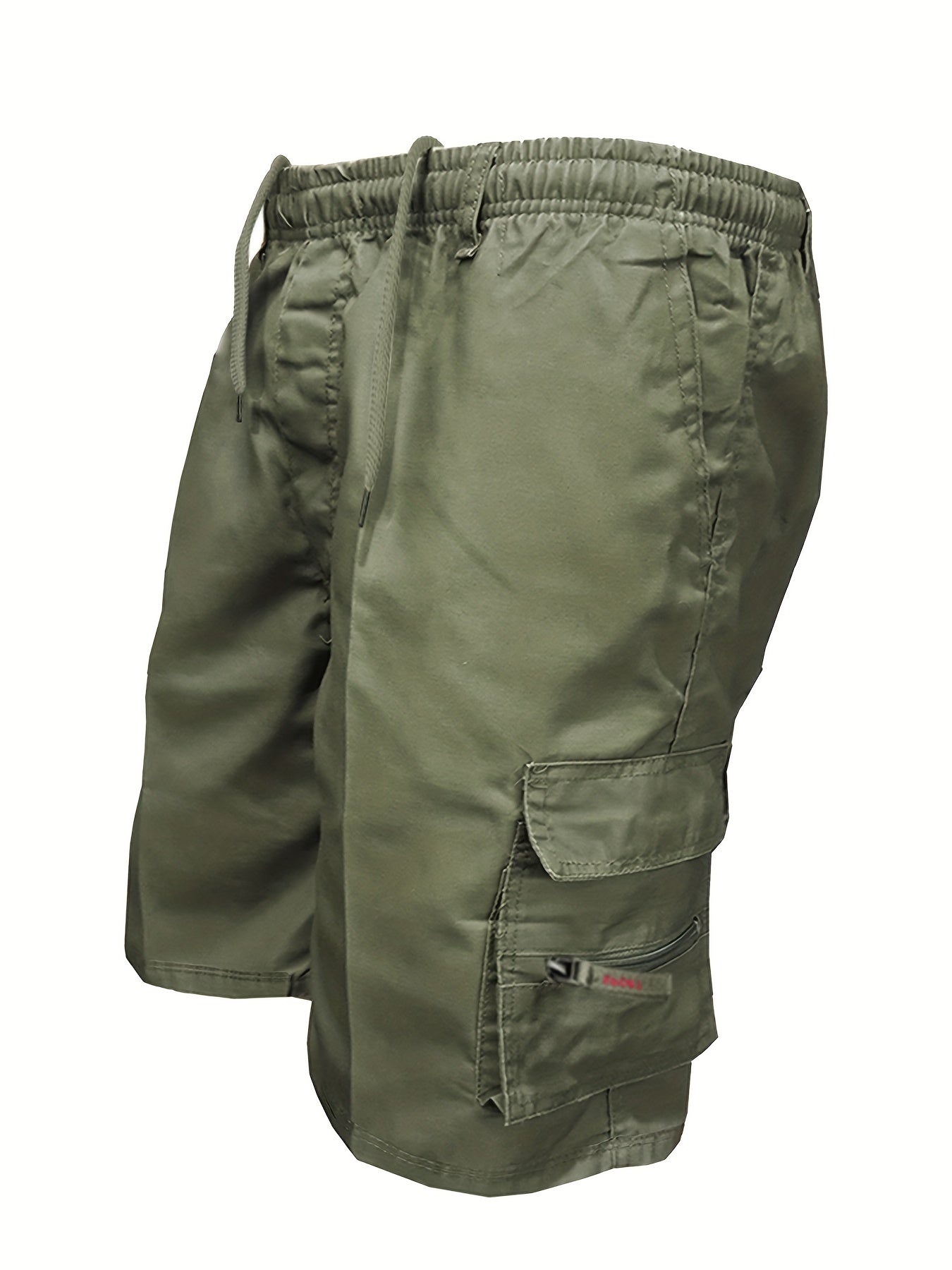 Men's Outdoor Tactical Shorts, Summer Casual Sports Drawstring Shorts With Multiple Pockets
