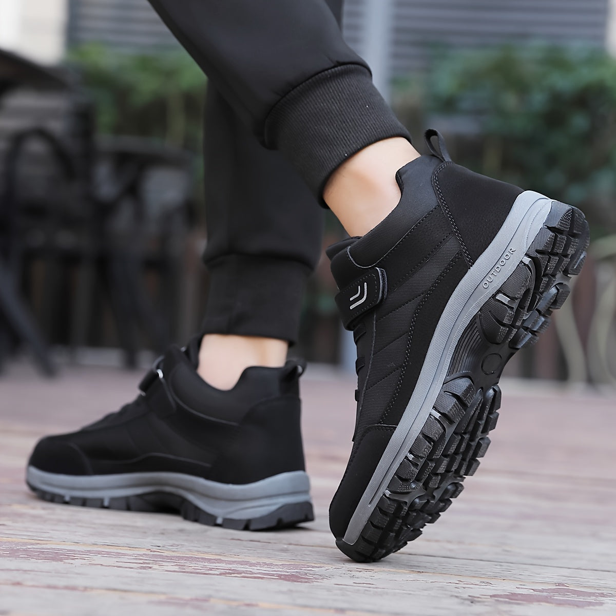 Women's All-Season Breathable Mesh Hiking Boots with Easy Hook-and-loop Fastener Strap
