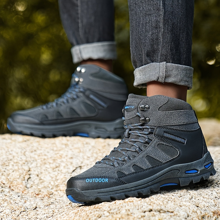 Women's Stylish Hiking Boots - Breathable, Lace-Up, Non-Slip Sole for Outdoor Adventures