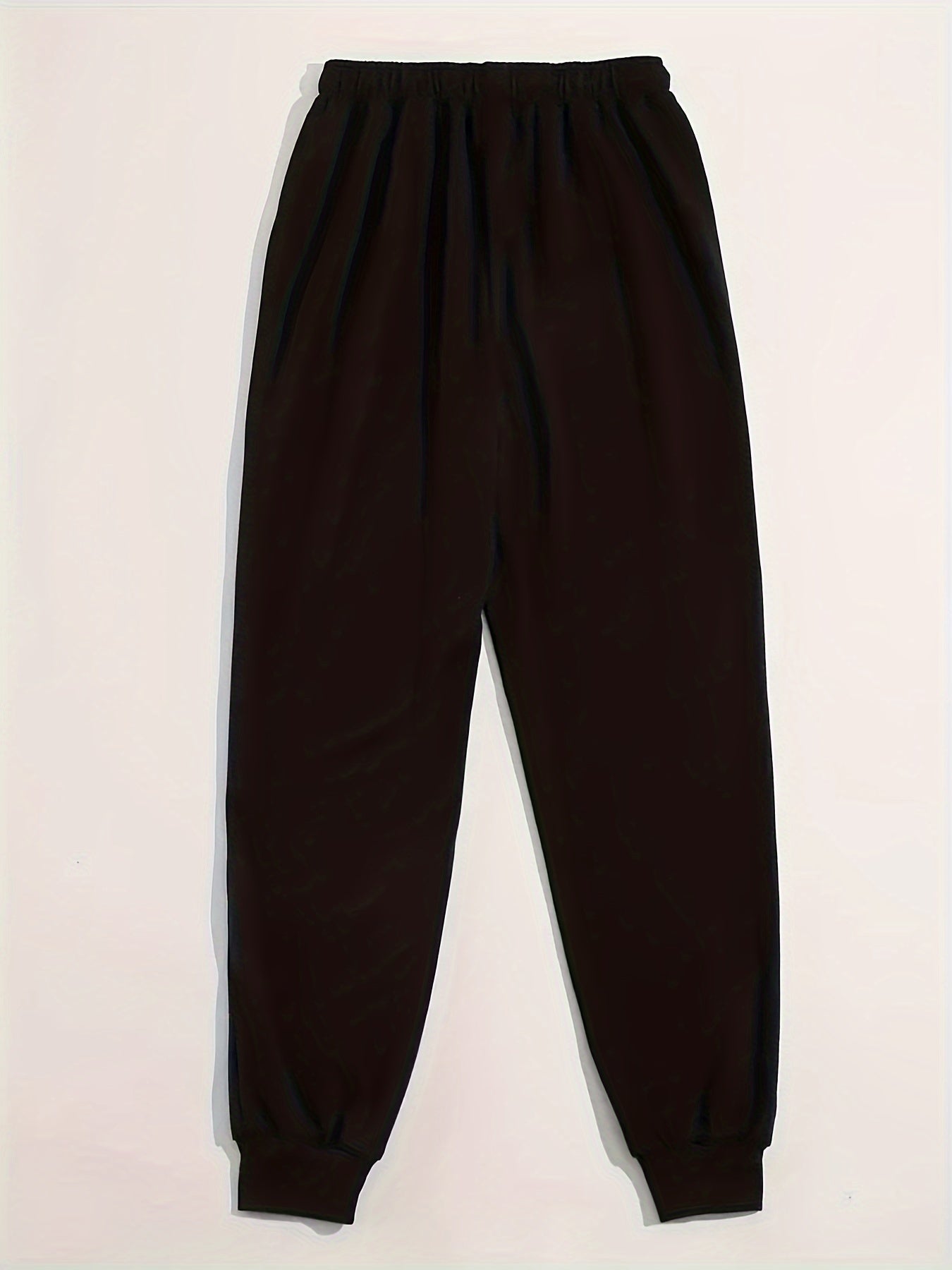 Women's Plus Size Two-Piece Set - "I DON'T GIVE A CHANkey PANTS" Print, Black Long Sleeve Hoodie & Joggers, Polyester, Machine Washable
