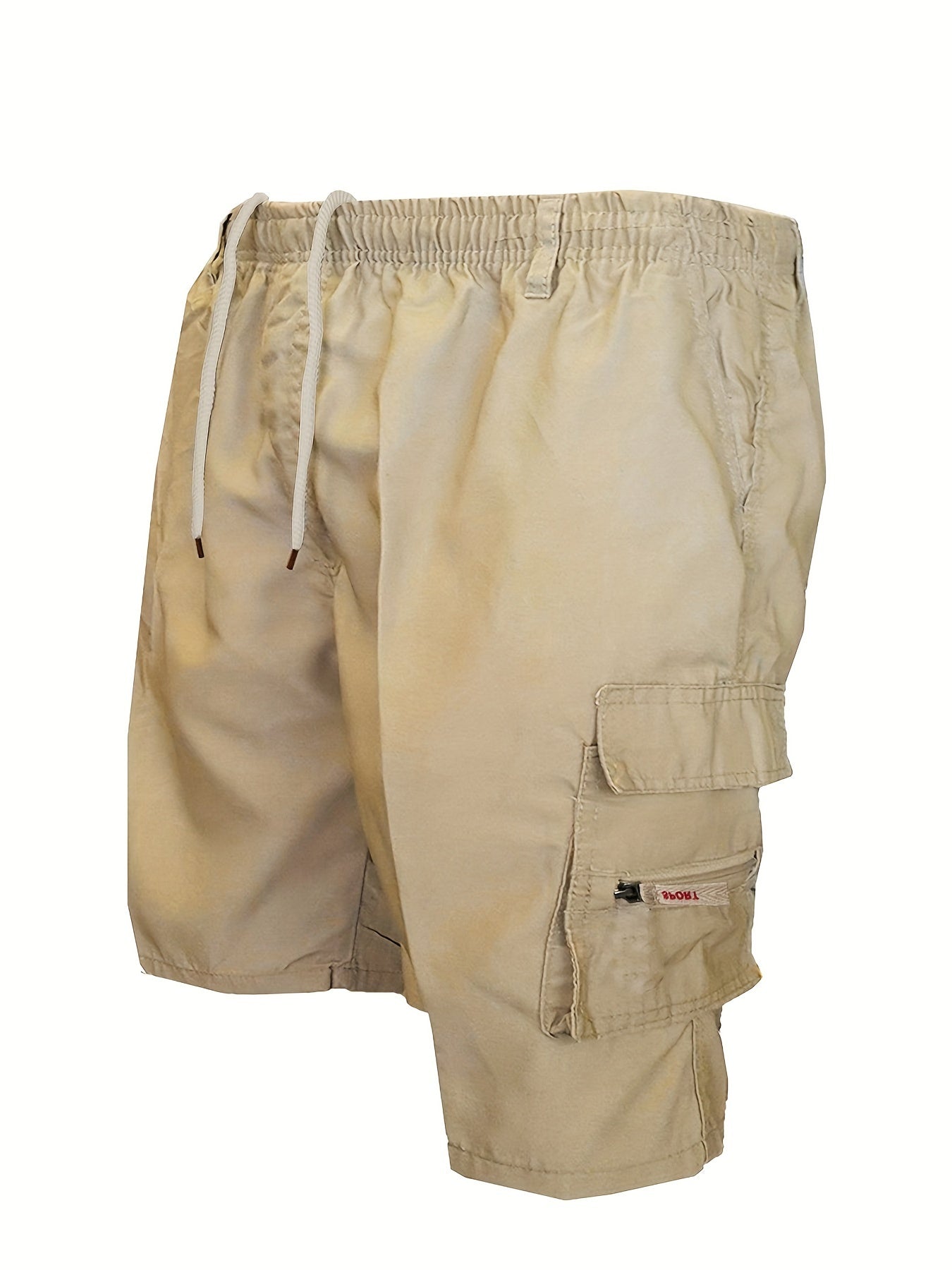 Men's Outdoor Tactical Shorts, Summer Casual Sports Drawstring Shorts With Multiple Pockets