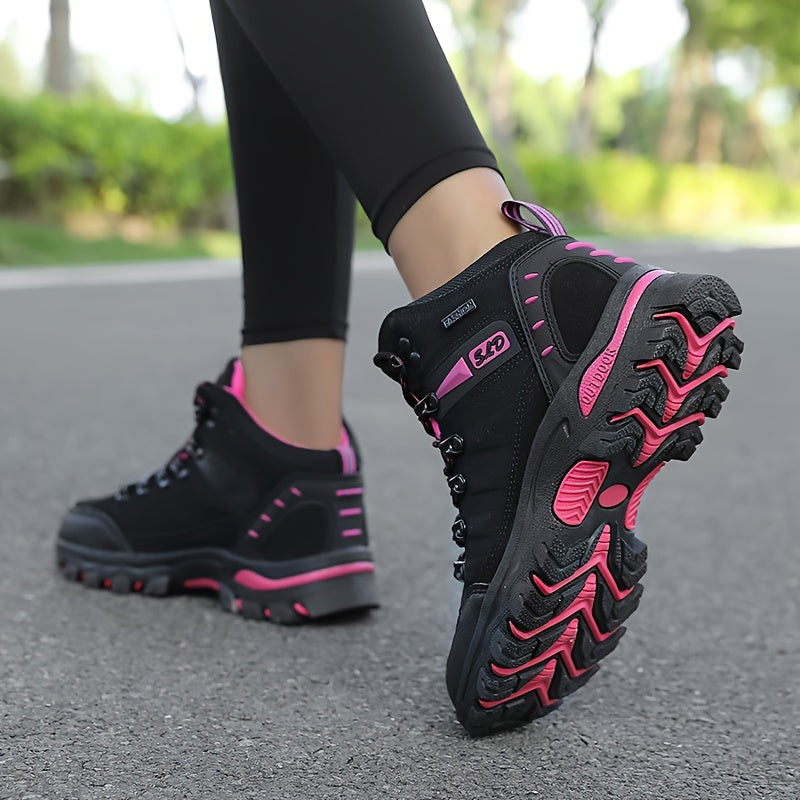 Microfiber Upper Women's Hiking Boots Non-Slip Trekking Outdoor Mountaineering Sports Shoes