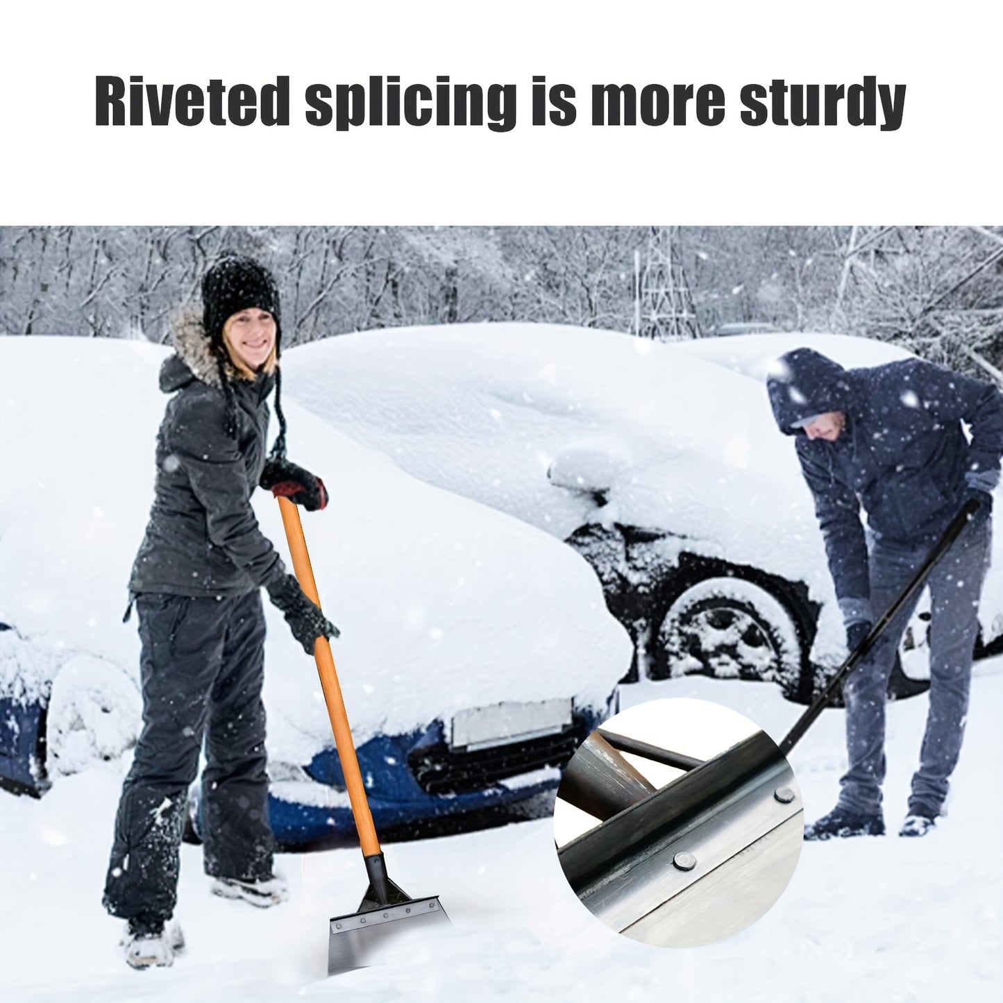 The 1PC, 8/ 10/ 11 inch multifunctional gardening shovel expands the cleaning range and is widely used as an outdoor snow removal too