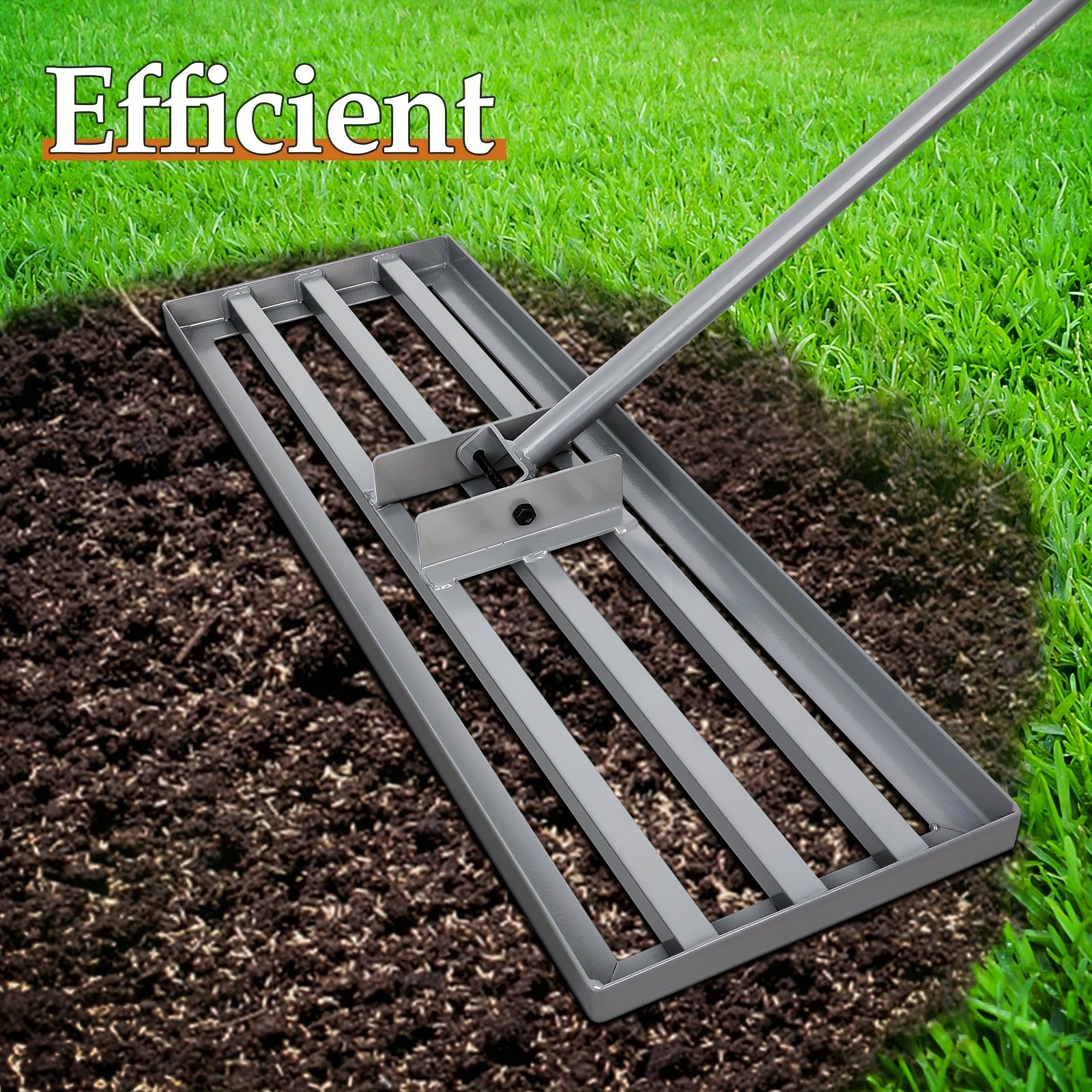 Extend Rake Lawn Leveling Rake With Extended 76.5 Long Handle 30×10 Heavy Duty Too ...