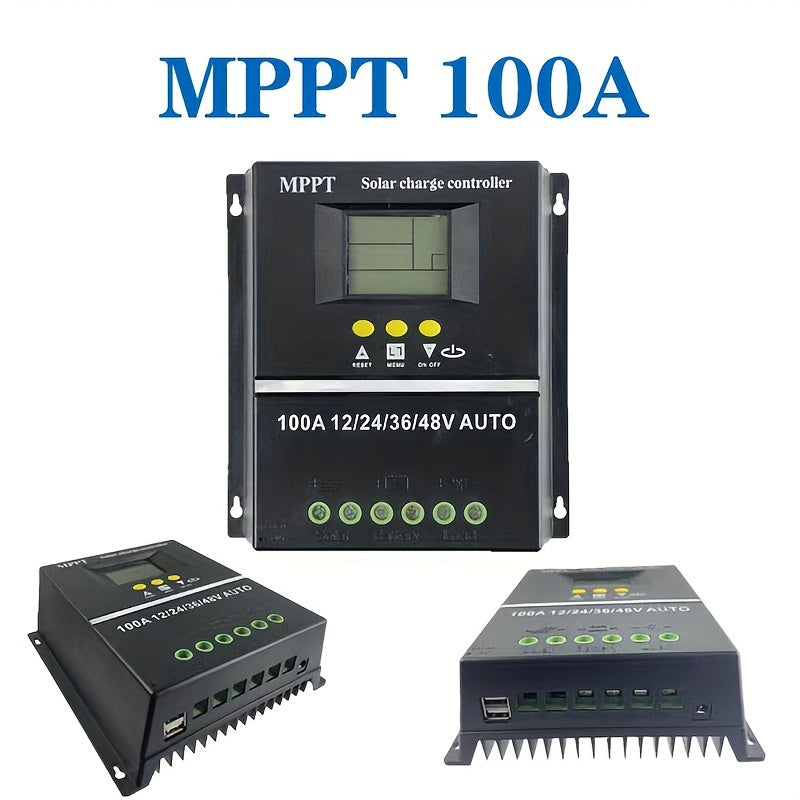 100A High-Efficiency Solar Charge Controller - LCD Display Dual USB Quick Charger For Lead Acid And Lithium Batteries