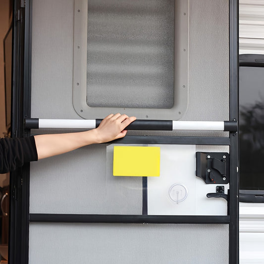 RV Screen Door Crossbar Handle, Adjustable Grip 21.65 To 28.74 Inches, Sturdy And Safe Anti Slip Handle