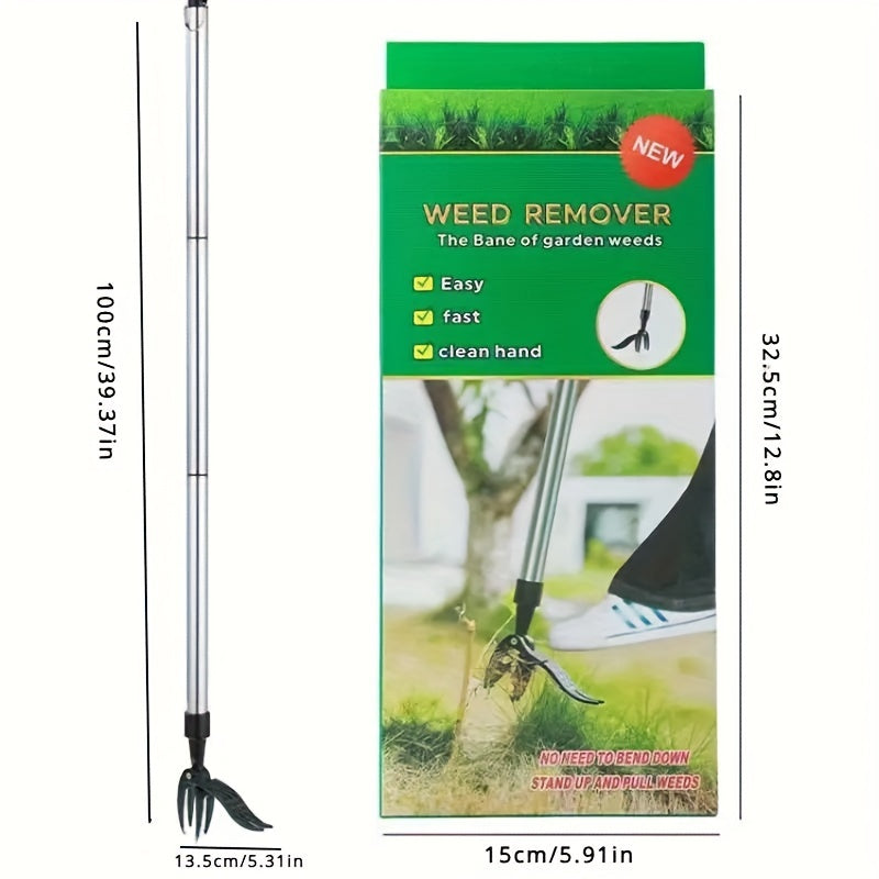 New Model Of Standing Manual Weed Remover With Three Sections, Uprooting Tool For Weeding