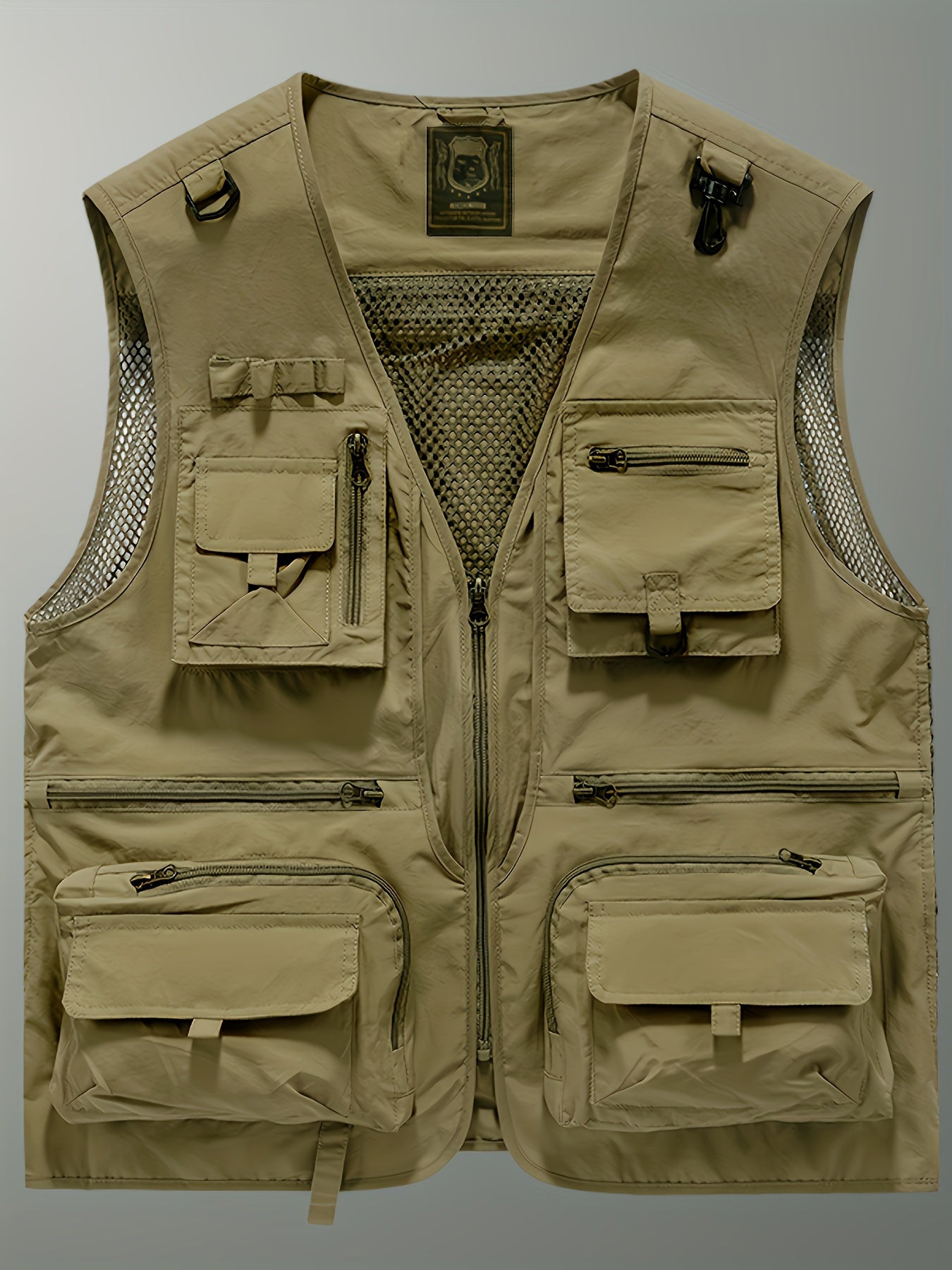 Multi-pocket Cargo Vest, Men's Casual Outwear Zip Up Vest