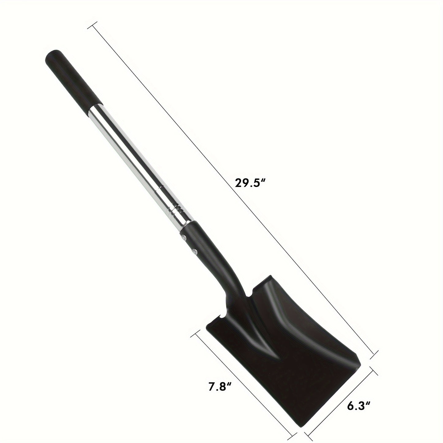 Mini Shovel With Carbon Steel, No-Slip H-Grip Ergonomic Handle, Square Nose Head