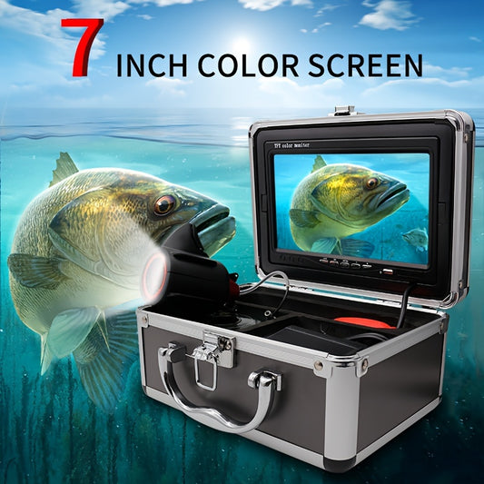 7 Inch DVR Underwater Fishing Video Camera 15M Infrared 24PCS Lights Waterproof Fish Finder Camera For Winter Ice Fishing Recording Camera For Fishing