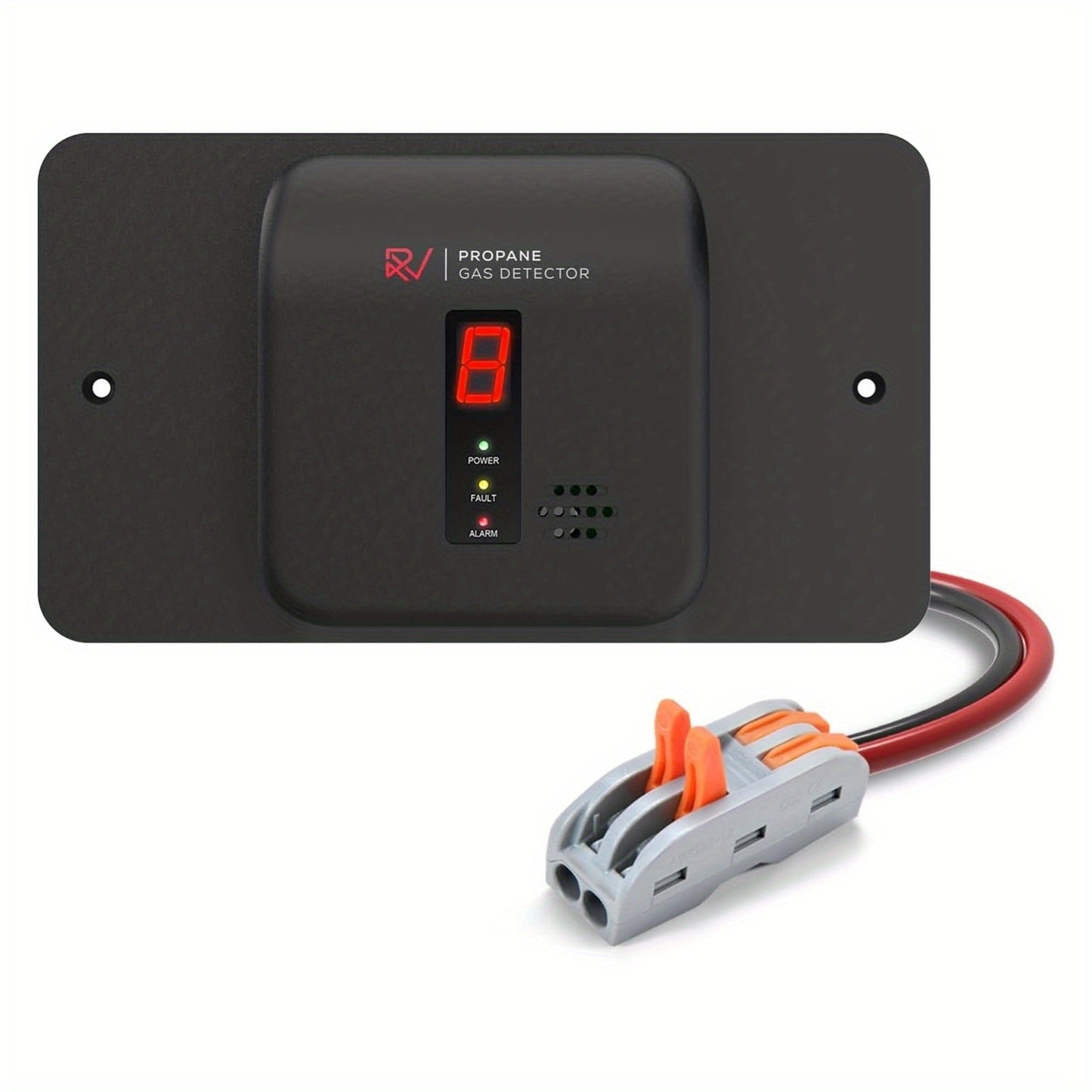 RV Propane Gas Detector, RV Hardwired DC 12V Gas & LP Leak Detector With Digital Alarm