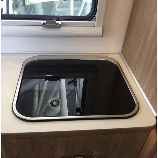 RV Sink Kitchen Sink with Foldable Faucet & Cover, Small Stainless Steel Sink Hand Wash Basin Sink