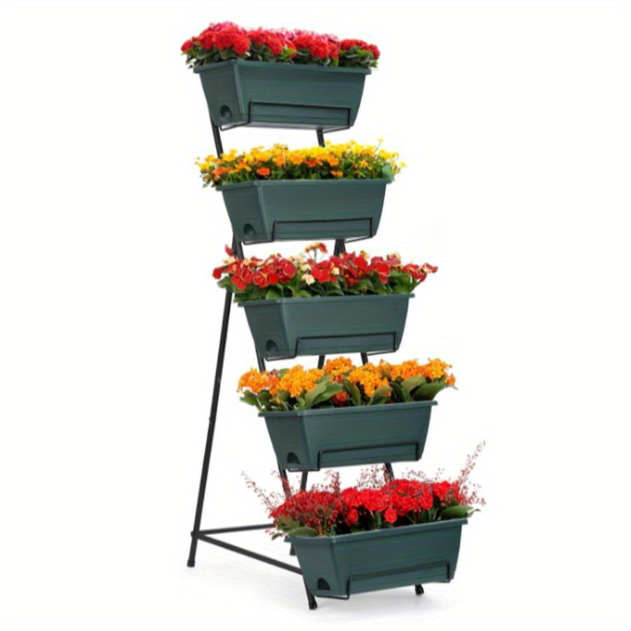 Vertical Raised Garden Bed 5 Tier Herb Garden Planter Tall 48. 2 Inches Vertical Tiered Planter Box