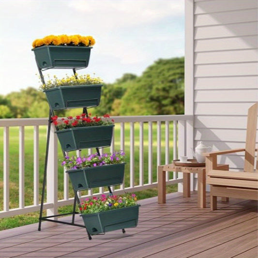 Vertical Raised Garden Bed 5 Tier Herb Garden Planter Tall 48. 2 Inches Vertical Tiered Planter Box