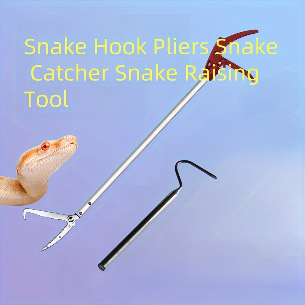 Aluminum snakehook and clip set, Reptile handling tool
