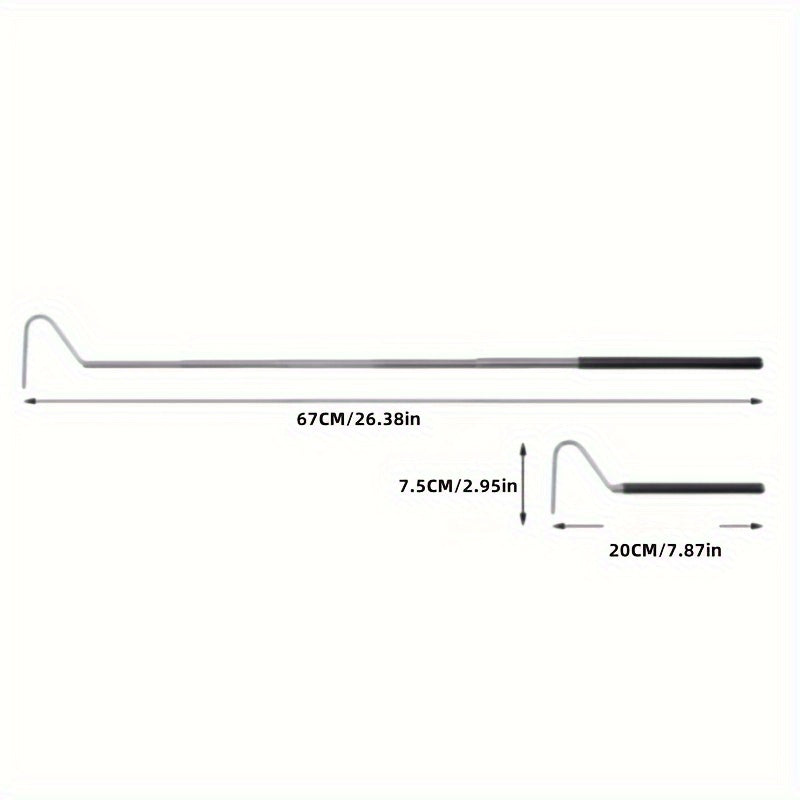 Aluminum snakehook and clip set, Reptile handling tool