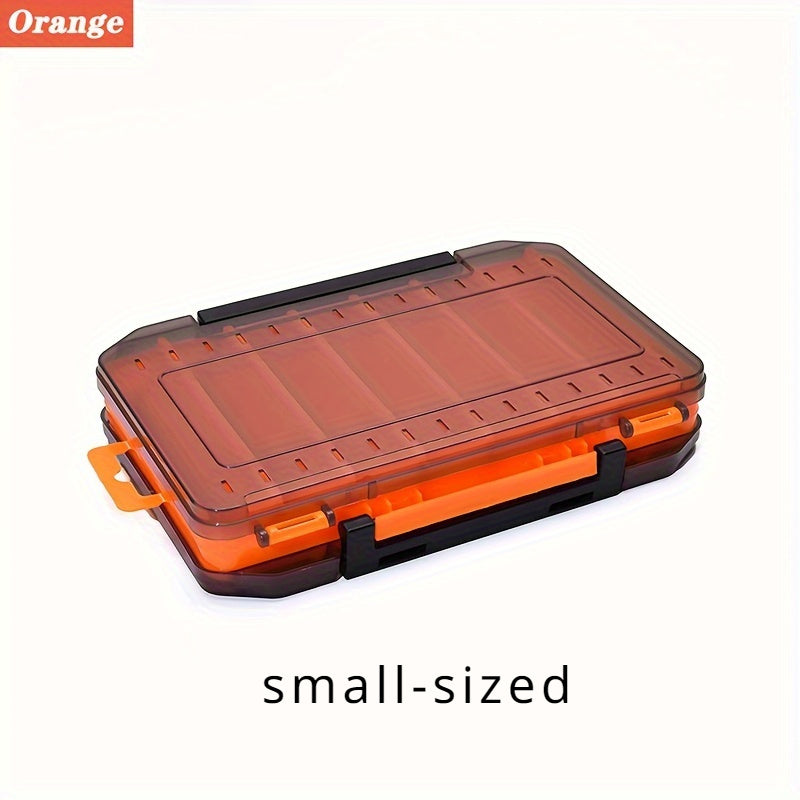 1pc double-sided fishing gear box, 14 compartment false bait storage box, fishing tool accessories