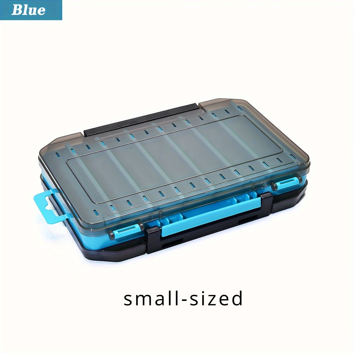 1pc double-sided fishing gear box, 14 compartment false bait storage box, fishing tool accessories