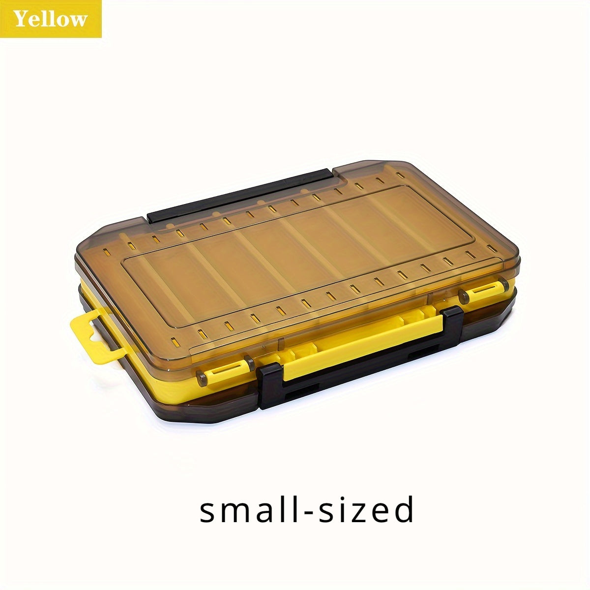 1pc double-sided fishing gear box, 14 compartment false bait storage box, fishing tool accessories