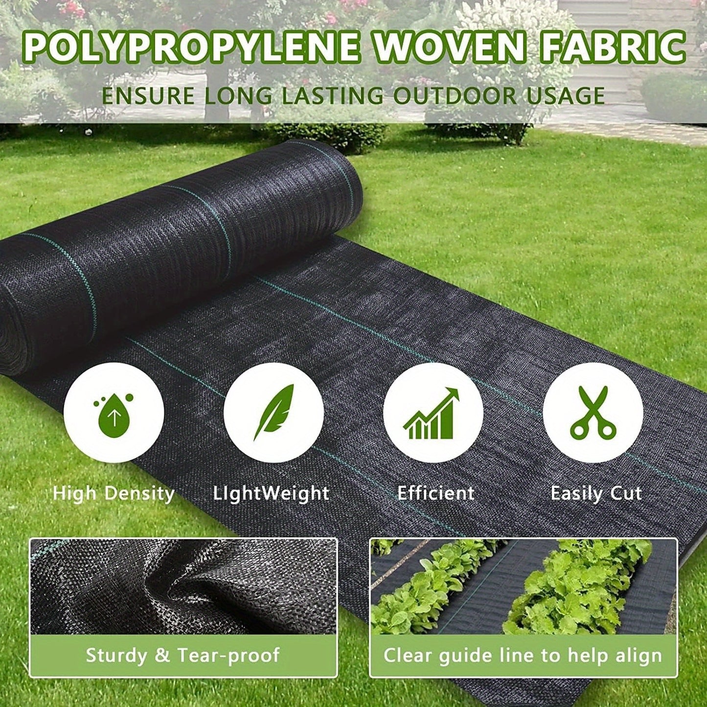 4ftx300ft Weed Barrier Landscape Fabric Heavy Duty