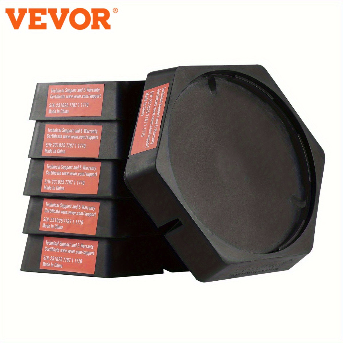 RV Stabilizing Pads, 9" Circular Base, Fixed Jack Supports, Durable Rubber Feet, 5000 lbs Load per Pad
