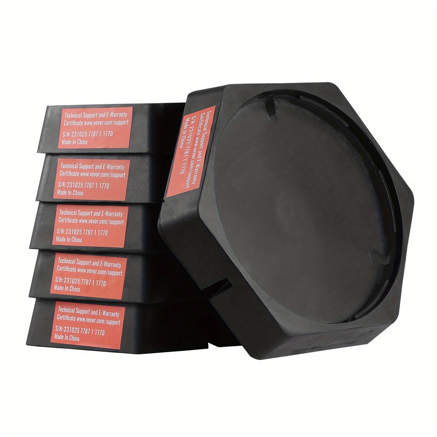 RV Stabilizing Pads, 9" Circular Base, Fixed Jack Supports, Durable Rubber Feet, 5000 lbs Load per Pad