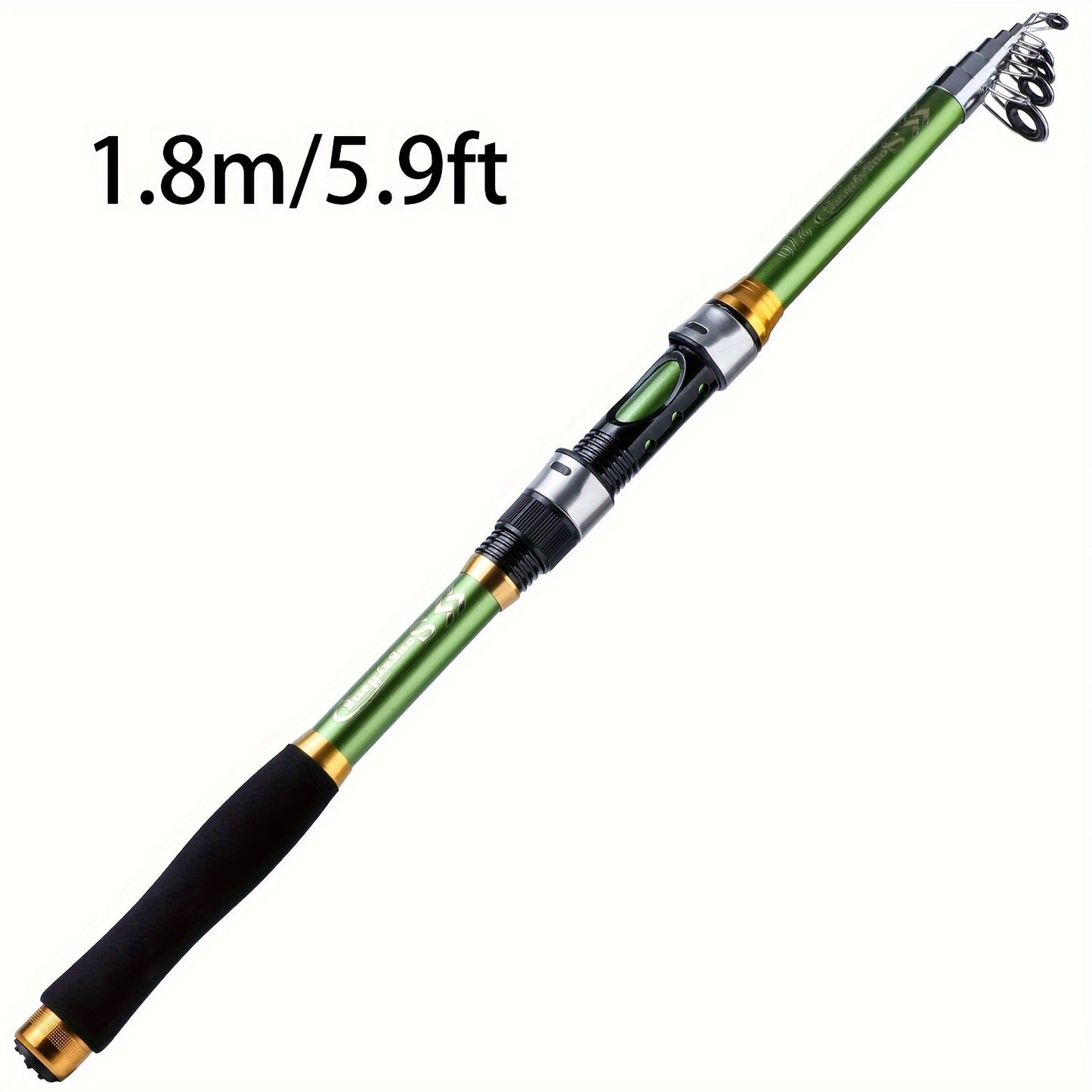 1.8M 2.1M 2.4M 2.7M 3.0M 3.3M Spinning Fishing Rod Max Drag 10Kg Ultralight Carbon Fiber Portable Telescopic Fishing Pole