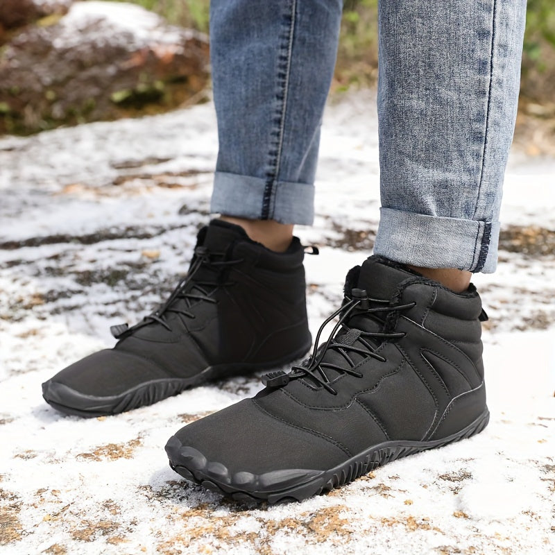 [Everyday Comfort] Women's Winter Fleece-Lined Warm Snow Boots - Waterproof, Non-Slip Hiking Shoes with Rugged Rubber Sole