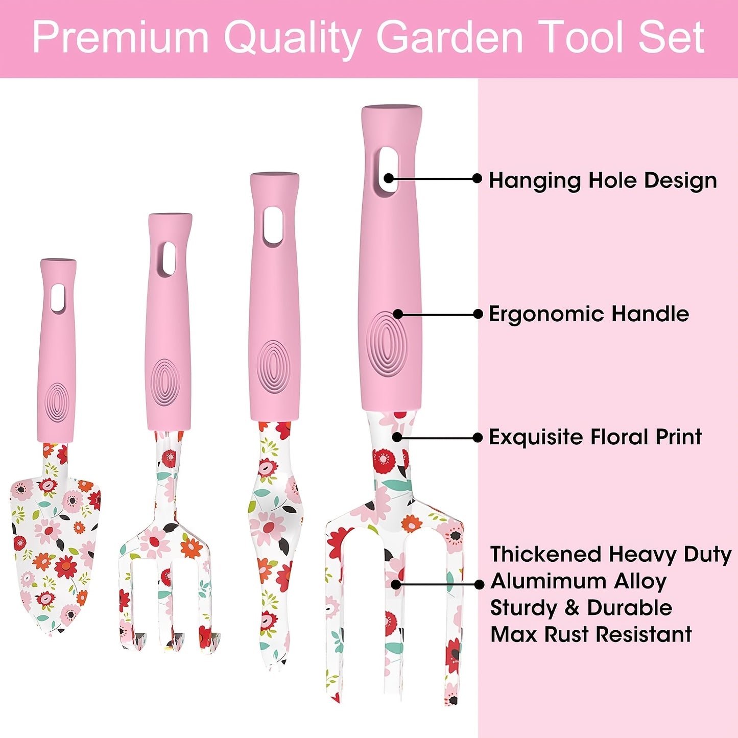 7pcs Floral Garden Tool Set for Women