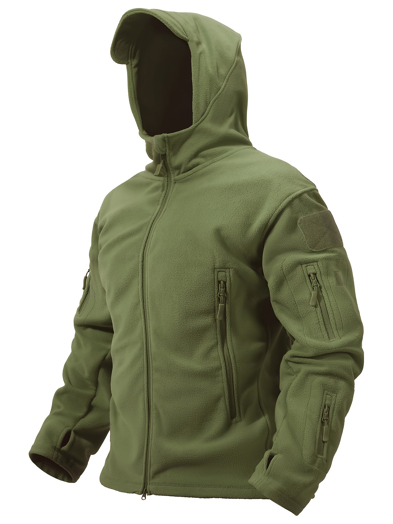 Men's Outdoor Fleece Hooded Softshell Jacket Windproof