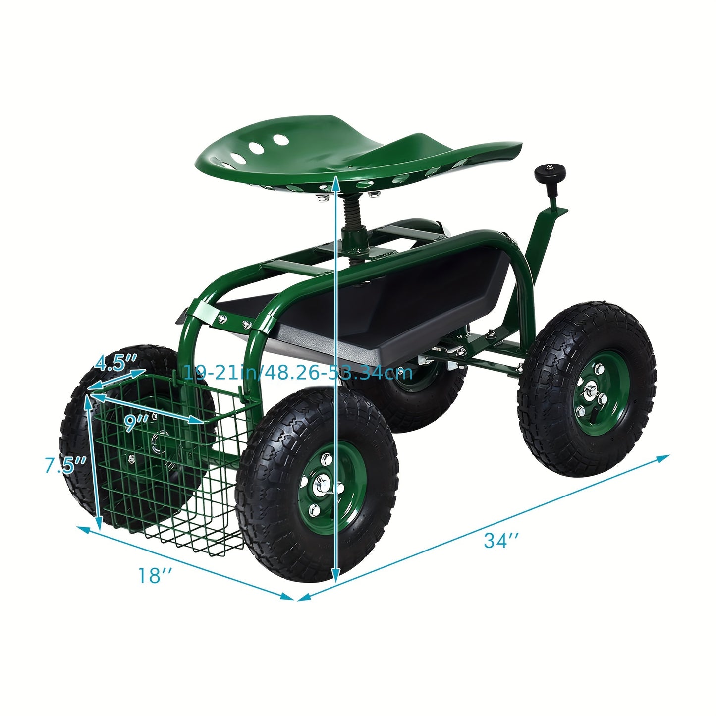 1pc Goplus Garden Cart Gardening Workseat W/Wheels