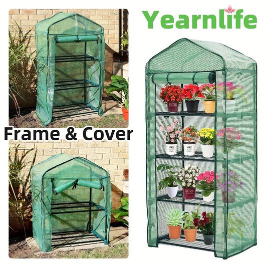 Mini Greenhouse, Plant Green House, Rack Stand Portable Greenhouses for Outdoor & Indoor with Strong Reinforced PE Cover