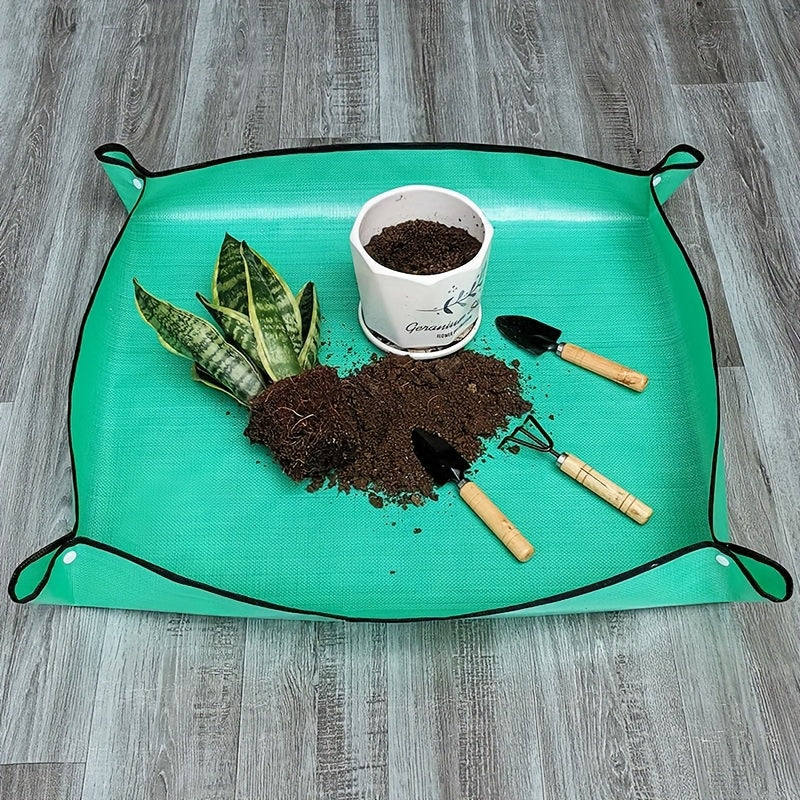 Waterproof Foldable Gardening Mat 39"x39" - Durable PE, Leak-Proof Design for Easy Planting & Transplanting