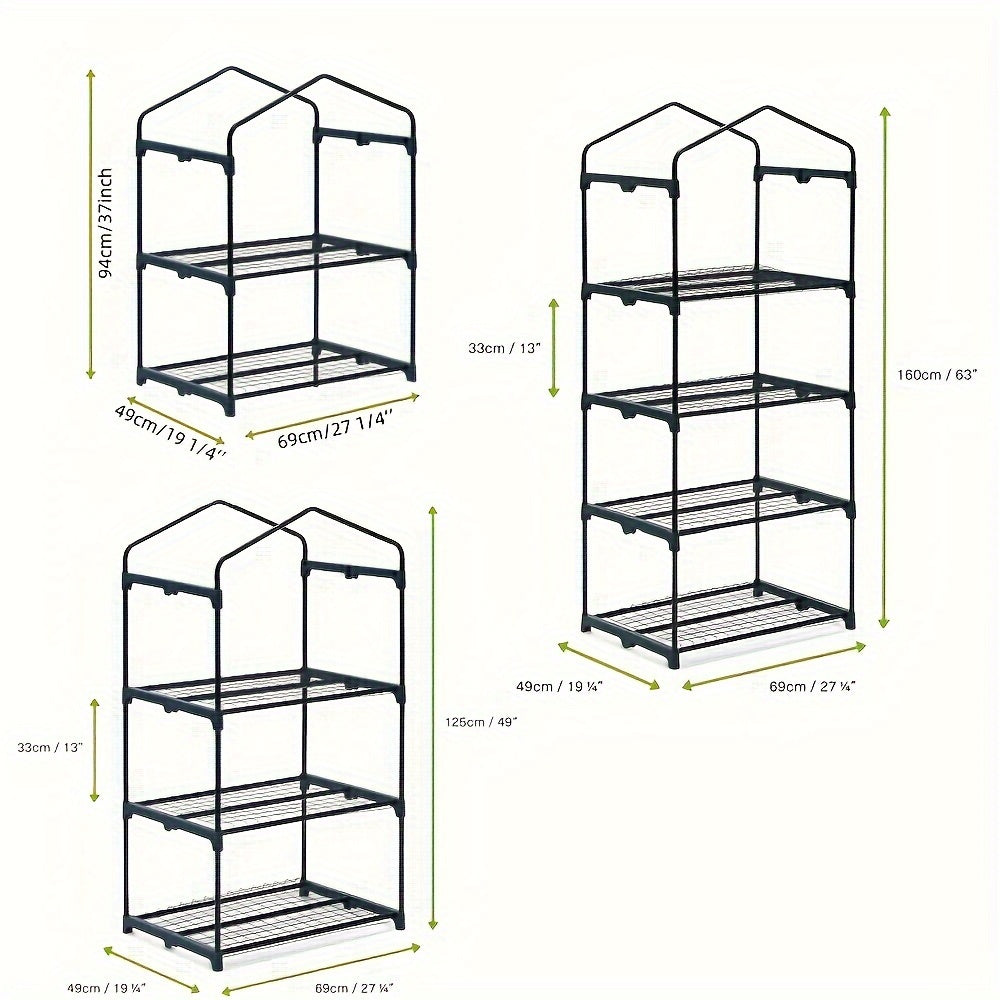 Mini Greenhouse, Plant Green House, Rack Stand Portable Greenhouses for Outdoor & Indoor with Strong Reinforced PE Cover