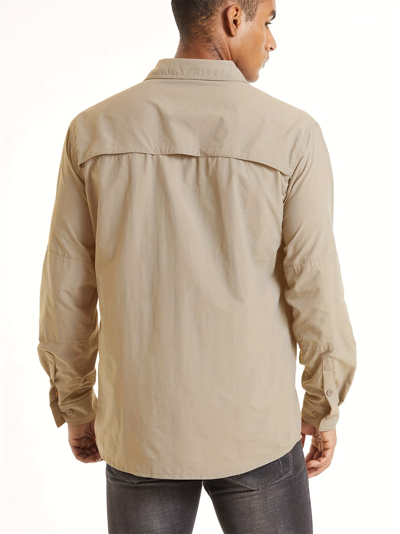 Men's Outdoor Quick Dry Shirts Long Sleeve Button