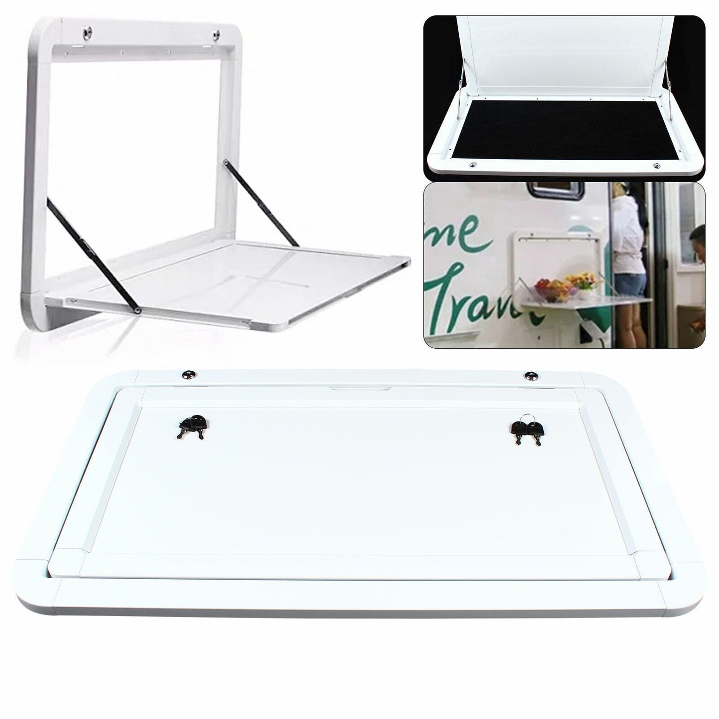800 x 450mm External Folding Wall Mount Camping Table