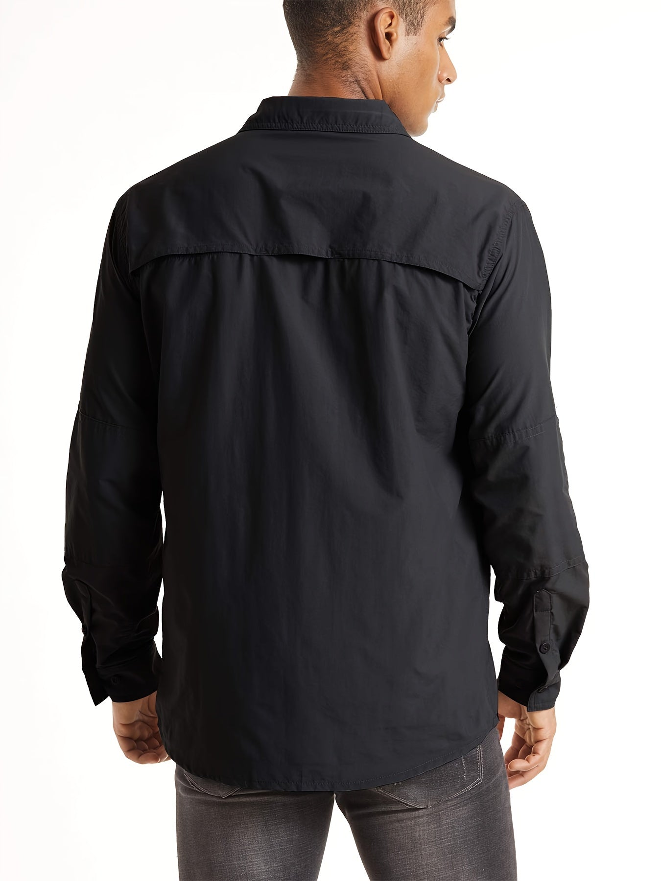 Men's Outdoor Quick Dry Shirts Long Sleeve Button