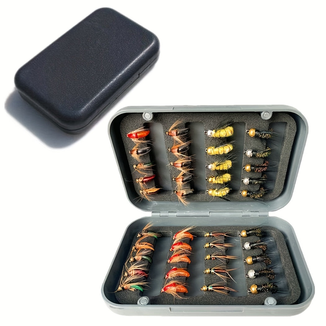 Fly Fishing Flies Collection 24-114Pcs Flies Dry Wet Nymph Streamers Fly Assortment with Fly Box