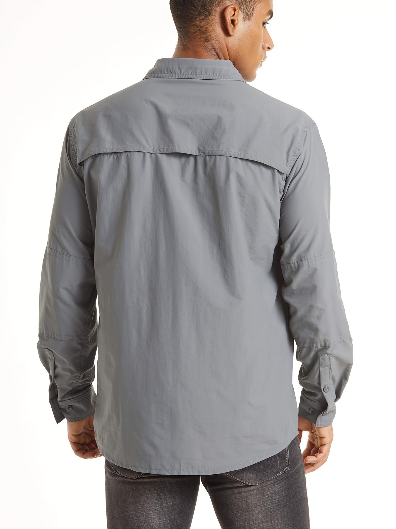 Men's Outdoor Quick Dry Shirts Long Sleeve Button