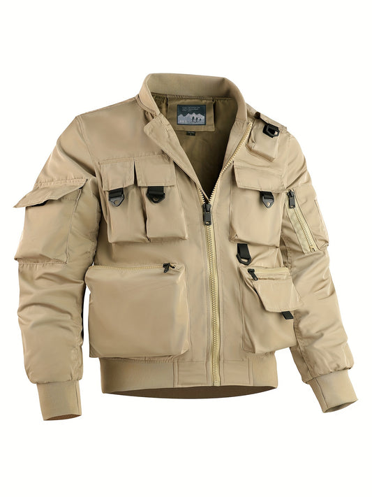 Men New Casual Cargo Multi-Pocket Jacket