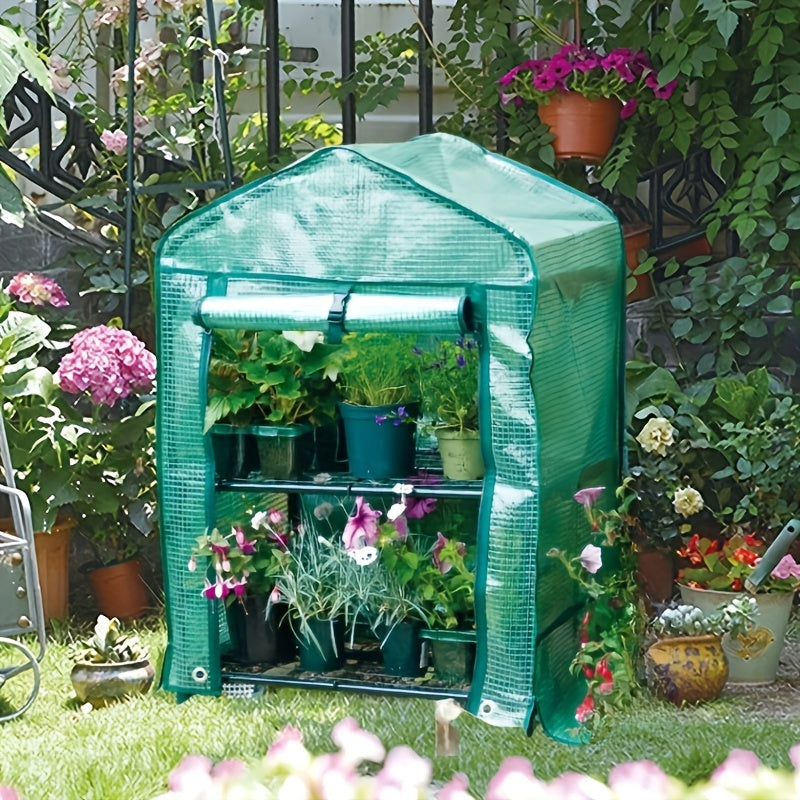 Mini Greenhouse, Plant Green House, Rack Stand Portable Greenhouses for Outdoor & Indoor with Strong Reinforced PE Cover